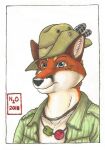  anthro canid canine clothing dog_tags fox hat headgear headwear hi_res kalahari_(character) male mammal n2o orld_war_2 red_fox solo 