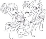  annoyed avian beak cheerleader clothed clothing crossdressing earth_pony equid equine european_mythology feathered_wings feathers female feral friendship_is_magic gallus_(mlp) greek_mythology group gryphon half-closed_eyes hippogriff horse male mammal monochrome my_little_pony mythological_avian mythology narrowed_eyes nauyaco pom_poms pony sandbar_(mlp) silverstream_(mlp) trio wings 