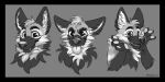  2020 2:1 anthro black_border blep border canid canine chest_tuft chin_tuft dated facial_tuft fangs glistening glistening_eyes greyscale hair hi_res inner_ear_fluff looking_at_viewer male mammal maned_wolf monochrome multiple_images neck_tuft open_mouth open_smile short_hair shoulder_tuft signature smile solo tongue tongue_out tuft yookie 