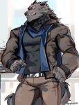  absurd_res anthro blaidd_(elden_ring) canid canine canis clothing elden_ring fromsoftware graysheartart hi_res male mammal scarf solo sweater topwear turtleneck_sweater video_games wolf 