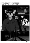  absurd_res anthro baseball_bat bat_(object) blood blood_on_face blood_on_hand bodily_fluids canid canine canis comic contract_(moonrunes) hi_res japanese_text male mammal manga moonrunes sidewalk silhouette simple_background solo street text white_eyes wolf xenny_(moonrunes) 