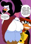  absurd_res anatid anseriform anthro avian bianca_beakley bird blush butt butt_grab butt_shot clothed clothing clothing_lift daffytitanic darkwing_duck disney dress dress_lift duck duo exposed_ass female grope hand_on_butt hi_res male male/female negaduck presenting presenting_hindquarters 