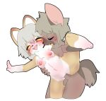  anthro blonde_hair blush bodily_fluids breasts canid canine canis chest_tuft domestic_dog eyes_closed female fur hair half-closed_eyes hand_on_chest hand_on_side hi_res male male/female mammal multicolored_body multicolored_fur narrowed_eyes okazu orange_eyes penetration pink_inner_ear raised_leg sex small_breasts sweat sweatdrop tuft two_tone_body two_tone_fur vaginal vaginal_penetration white_body white_fur white_hair white_inner_ear yellow_body yellow_eyes yellow_fur 
