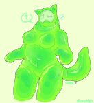  anthro female furry green hi_res kaiju_paradise slime slimepup solo 