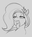  bedroom_eyes bodily_fluids bust_portrait crown equid equine female hair half-closed_eyes hasbro hi_res mammal mlp_g5 monochrome mouth_shot my_little_pony narrowed_eyes open_mouth pegasus pipp_petals_(mlp) portrait saliva saliva_string seductive seii3 sketch solo teeth tongue tongue_out wings 