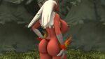  16:9 2021 3d_(artwork) anthro big_breasts blaziken blue_eyes breasts butt digital_media_(artwork) dnrud12 featureless_breasts female fur grass hand_on_hip hi_res huge_breasts looking_aside nintendo nude plant pok&eacute;mon pok&eacute;mon_(species) pok&eacute;morph pose red_body red_skin solo source_filmmaker standing tree video_games white_body white_fur widescreen 