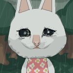  1:1 animal_crossing blanca_(animal_crossing) bronzecatworld domestic_cat felid feline felis female feral invalid_tag low_res mammal meme nintendo raining solo video_games 