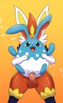  anthro azumarill balls black_eyes blue_body blush bodily_fluids cinderace cum cum_in_pussy cum_inside duo female genital_fluids genitals hi_res looking_pleasured male male/female mincheeto nintendo open_mouth penetration penis pok&eacute;mon pok&eacute;mon_(species) size_difference smaller_female smaller_penetrated tears vaginal vaginal_penetration video_games 