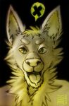  2015 anthro canid cheek_tuft chest_tuft dated facial_tuft front_view glistening glistening_eyes hair headshot_portrait hi_res male mammal neck_tuft open_mouth portrait restricted_palette short_hair signature solo teeth tongue tuft yookie 