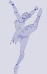  2022 animatronic artist_name ballerina ballet ballora_(fnafsl) black_and_white bottomwear breasts clothing dancewear eyelashes eyes_closed eyeshadow female fingers five_nights_at_freddy&#039;s hi_res humanoid kato200_0 machine makeup monochrome not_furry one_leg_up panties panty_shot raised_leg robot robot_humanoid scottgames signature simple_background sister_location sketch skirt smile solo teeth tutu underwear video_games 