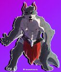  absurd_res anthro barbarian canid canine canis cosplay dungeons_and_dragons hasbro hi_res horn invalid_tag kuma_richards male mammal solo wizards_of_the_coast wolf 