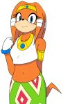  anthro bottomwear clothing echidna female hi_res looking_at_viewer mammal monotreme sega skirt solo sonic_adventure sonic_the_hedgehog_(series) sourlemonade tikal_the_echidna 