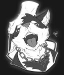  absurd_res anthro canid canine canis dog_getting_headpats domestic_dog furrytober garmr hi_res icon lifewonders male mammal royal_doggo solo tokyo_afterschool_summoners video_games 
