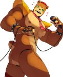  2022 abs animatronic anthro areola artist_name biceps bracelet brown_body brown_fur butt claws clothing digital_media_(artwork) featureless_crotch fingers five_nights_at_freddy&#039;s freddy_fazbear&#039;s_pizzeria_simulator fur glamrock green_eyes hat headgear headwear hi_res jewelry kato200_0 looking_at_viewer looking_back machine male mammal microphone multicolored_body multicolored_fur muscular muscular_anthro muscular_male necktie nedd_bear_(fnaf) nipples nude pecs robot scottgames short_tail shoulder_pads signature simple_background smile solo spiked_bracelet spikes standing teeth two_tone_body two_tone_fur ursid video_games white_background 