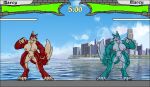 alternate_color animal_genitalia anthro balls big_balls big_breasts breasts canid canine city city_background duo fighting_game fighting_pose fully_sheathed fur gameplay_mechanics genitals green_body green_fur gynomorph health_bar hi_res intersex mammal marcy&#039;s_lewd_images marcy_(marcy&#039;s_lewd_images) multicolored_body multicolored_fur muscular muscular_gynomorph muscular_intersex pose red_body red_fur sheath thick_thighs timer two_tone_body two_tone_fur unusual_eyes video_games were werecanid werecanine werewolf 