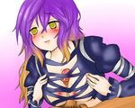  artist_request breasts cum gradient_hair hijiri_byakuren multicolored_hair paizuri penis touhou uncensored yellow_eyes 