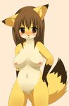  1girl animal_ears artist_request bb blush breasts furry ka_(pixiv341010) large_breasts nipples nude pussy solo tail 