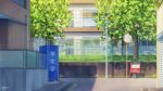  artist_name building commentary_request day door fence highres instagram_username isbeyvan japan lamppost no_humans original outdoors postbox_(outgoing_mail) power_lines road scenery shadow street summer traffic_mirror tree utility_pole watermark window 