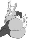  absurd_res animal_humanoid big_breasts big_butt breasts butt clothing female genitals hi_res humanoid lagomorph lagomorph_humanoid legwear leporid_humanoid lying mammal mammal_humanoid miruko my_hero_academia on_side pussy rabbit_humanoid simple_background solo thecon thigh_highs white_background 