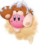  ambiguous_gender angry_eyes animal_kirby blush canid canine claws clothing costume dust dust_cloud fursuit kirby kirby_(series) low_res mammal nintendo official_art open_mouth pink_body solo unknown_artist video_games waddling_head 