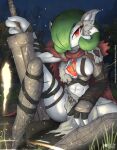  clothed clothing elden_ring female fromsoftware gardevoir green_hair hair hi_res holding_object holding_sword holding_weapon humanoid melee_weapon nintendo pok&eacute;mon pok&eacute;mon_(species) rilex_lenov scar solo sword video_games weapon 