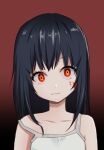  1girl bangs bare_arms bare_shoulders black_hair blank_stare blood blood_on_face child dot_nose dress expressionless eyebrows eyebrows_visible_through_hair long_hair orange_hair original solo sundress tonogai_yoshiki white_dress 