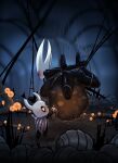  ambiguous_gender arthropod bdsm belly big_belly bondage bound duo female hi_res hollow_knight hornet_(hollow_knight) papa_soul pregnant protagonist_(hollow_knight) suspension team_cherry vessel_(species) video_games 