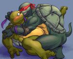  anthro bandanna bedroom_eyes blush blushing_profusely brother brothers clothing donatello_(tmnt) duo green_body green_skin grey_background incest_(lore) kerchief male male/male narrowed_eyes plastron purple_bandanna purple_kerchief raphael_(tmnt) red_bandanna red_kerchief reptile scalie seductive shell sibling simple_background teenage_mutant_ninja_turtles teenage_mutant_ninja_turtles_(2003) teenager turtle turtle_shell undressing undressing_partner young 