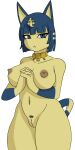  absurd_res animal_crossing ankha_(animal_crossing) anthro female genitals henko hi_res nintendo nipples nude pubes pussy solo video_games 