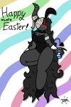  bunny_costume clothing costume demon dimsun easter easter_egg female holidays human legwear mammal solo spade_tail stockings thick_thighs 