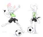  animancer ball bottomwear clothing dipodid jerboa jersey luck_(disambiguation) mammal rodent shorts soccer soccer_ball sport 