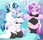  aged_up anthro anthrofied blue_eyes blue_hair blue_tail blush clothing collar crossed_arms cutie_mark daughter equid equine father father_and_child father_and_daughter flurry_heart_(mlp) flutterthrash friendship_is_magic group hair hasbro hi_res horn incest_(lore) legwear mammal mother mother_and_child mother_and_daughter multicolored_hair my_little_pony nipples open_mouth panties parent parent_and_child pink_body pink_nipples princess_cadance_(mlp) purple_eyes purple_hair shining_armor_(mlp) spiked_collar spikes trio underwear unicorn white_body wide_hips winged_unicorn wings 