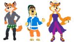  absurd_res anthro barefoot bodi_(rock_dog) boots breasts canid canine canis clothing darkbolt darma_(rock_dog) domestic_dog dress feet female footwear fox group hi_res jacket lil&#039;_foxy male mammal rock_dog topwear trio 