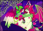  angel anthro demon duo female female/female genitals halloween holidays lishjer mel neon original_characters penetration penis pink_nose raz_(disambiguation) sidje trans_(lore) trans_woman_(lore) vaginal vaginal_penetration wlw 