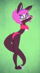  abstract_background breasts clothing fan_character female hair jak_and_daxter mammal mustelid naughty_dog nitro ottsel paws pink_hair pose purple_eyes solo sony_corporation sony_interactive_entertainment under_boob underwear video_games 