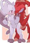  ambiguous_gender anthro blush butt digital_media_(artwork) duo genesect hand_on_leg hand_on_thigh hi_res humanoid legendary_pok&eacute;mon looking_at_another mewtwo nintendo nude pink_eyes pok&eacute;mon pok&eacute;mon_(species) pu_sukebe video_games 
