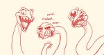  angry chalk dialogue english_text female frown gooseworx grin juice_galaxy long_nose monster mrs._slithers reptile scalie sharp_teeth smile snake solo teeth text 