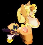  activision anthro big_breasts bikini blush breasts butt clothing crash_bandicoot_(series) doctor_neo_cortex duo female hi_res human male male/female mammal nipples nude size_difference smaller_male swimwear tawna_bandicoot video_games 