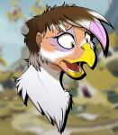  avian beak beak_growth eyelashes feathers feral friendship_is_magic gender_transformation gilda_(mlp) growth gryphon hasbro hi_res human_to_feral mtf_transformation my_little_pony mythological_avian mythology open_mouth screencap screencap_background solo species_transformation tf-sential tf_into_fictional_character tongue transformation tuft white_body white_feathers 
