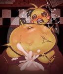  abdominal_bulge ahegao animatronic anthro avian bird black_eyes blush bodily_fluids breasts chicken clenched_teeth cum cum_in_ass cum_inflation cum_inside duo ejaculation electricity extreme_inflation eye_roll female five_nights_at_freddy&#039;s five_nights_at_freddy&#039;s_2 flashlight galliform gallus_(genus) genital_fluids genitals hi_res human humanoid inflation light looking_at_viewer looking_pleasured machine male male/female mammal medium_breasts navel nikozoi one_eye_half-closed outie_navel pain phasianid pizzeria plump_labia pubes pupils pussy red_cheeks robot robot_humanoid scottgames sharp_teeth smile smiling_at_viewer stare teeth toy_chica_(fnaf) video_games white_pupils yellow_body 
