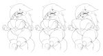  anthro big_breasts blush bodily_fluids breasts canid canine canis cleavage clothed clothing eyeliner female hi_res huge_breasts idw_publishing makeup mammal monochrome raccoonshinobi sega solo sonic_the_hedgehog_(comics) sonic_the_hedgehog_(idw) sonic_the_hedgehog_(series) sweat thick_thighs whisper_the_wolf wide_hips wolf 