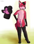  afo animal_genitalia animal_penis anthro arm_by_side black_head_tuft black_paws canid canine canine_penis fox fur genitals hand_on_hip hi_res inner_ear_fluff male mammal pawpads penis pink_pawpads pink_penis red_body red_fur red_tail snxwflake1 solo solo_focus tuft white_inner_ear_fluff 