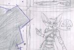  ambiguous_gender anthro blizzard_entertainment canid canine clothing dialogue ear_piercing ear_ring ears_up fox gesture grayfurredwolf gun gynomorph_(lore) intersex_(lore) knotfur mammal piercing pointing portal ranged_weapon sketch solo speech_bubble traditional_media_(artwork) video_games vulpera warcraft weapon wrappings 