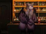  alcohol anthro anus avian beverage bird butt dizek_(character) hi_res inviting looking_at_viewer looking_back male orionfell owl presenting raised_tail screech_owl slit solo teasing true_owl 