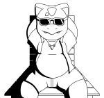  anoliz anthro bottomwear chair chubby_anthro chubby_belly chubby_cheeks chubby_male clothed clothing eyewear furniture ivysaur jewelry looking_at_viewer male necklace nintendo open_clothing open_shirt open_topwear partially_clothed pok&eacute;mon pok&eacute;mon_(species) shirt shorts sitting slightly_chubby smile smiling_at_viewer solo sunglasses topwear video_games 