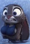  anthro breasts clenched_teeth clothed clothing cold disney edit female hi_res judy_hopps lagomorph leporid mammal rabbit screencap shaking shivering solo swimming swimwear teeth venjiiart zootopia 