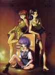  ayanami_rei katsuragi_misato neon_genesis_evangelion okazaki_takeshi pantsu seifuku souryuu_asuka_langley 