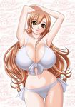  bikini blush breasts cameltoe cleavage gigantic_breasts huge_breasts seitokai_yakuindomo shichijou_aria smile swimsuit 