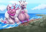  absurd_res anthro beach big_breasts big_butt breasts butt city curious dripping female hi_res lapras looking_down macro marine micro milkydreams nintendo nude plesiosaur pok&eacute;mon pok&eacute;mon_(species) raining reptile scalie sea seaside shell slightly_chubby smile solo turtle video_games water wide_hips 