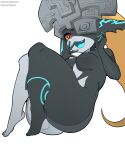  armor breasts butt female gatotorii headgear helmet hi_res humanoid imp looking_at_viewer midna nintendo nude smile solo text the_legend_of_zelda twilight_princess url video_games 